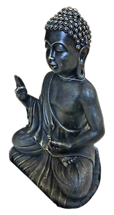 Large Bronze Effect Sitting Buddha